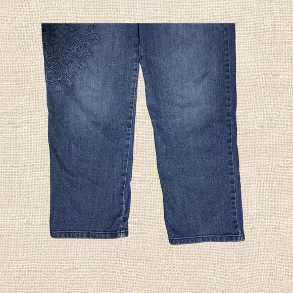 Embroidered Denim Blue Jeans - Picture 7 of 7